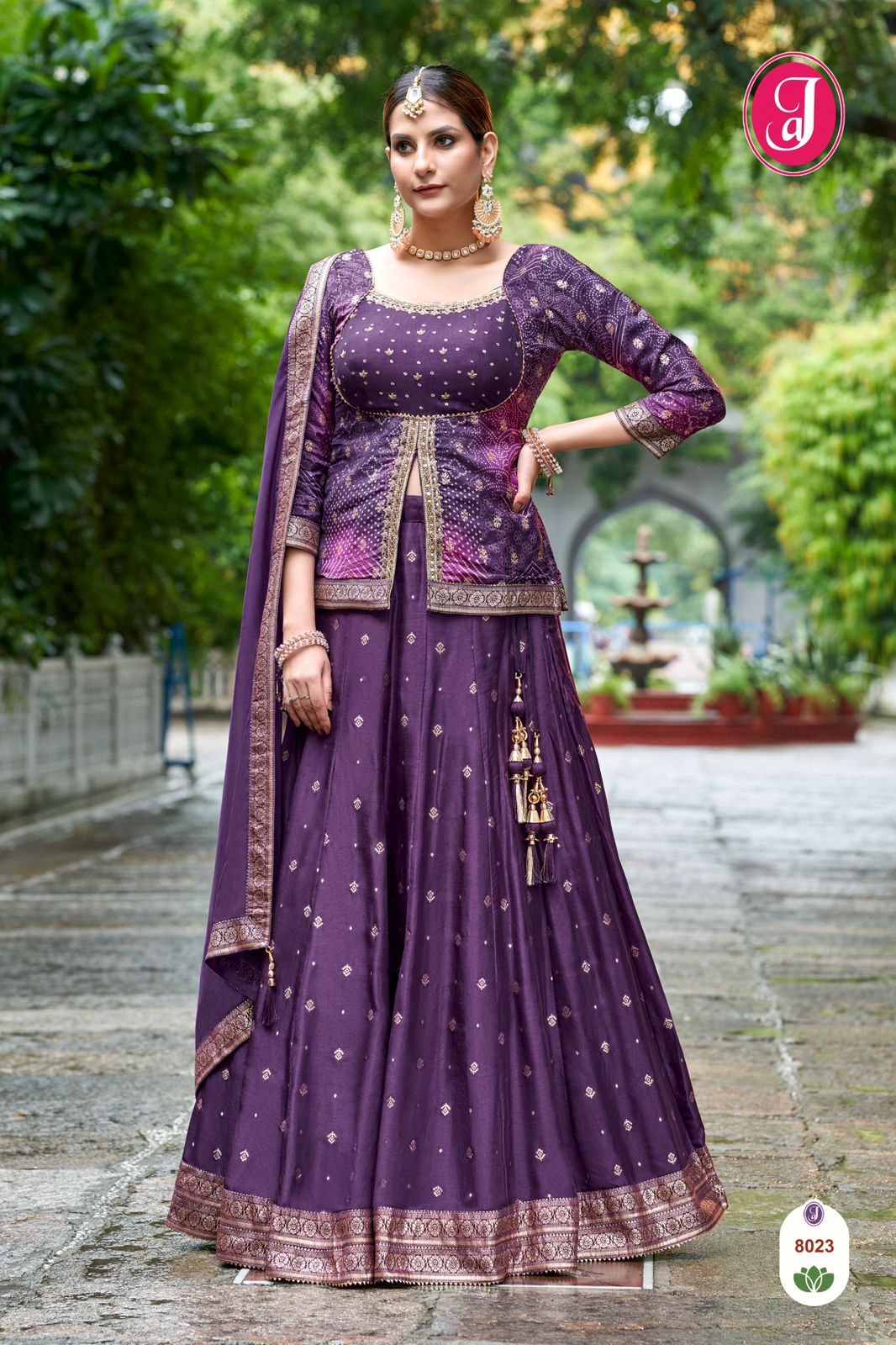 Designer Purple Peplum Set with Heavy Embroidery & Dupatta – Party & Wedding Wear