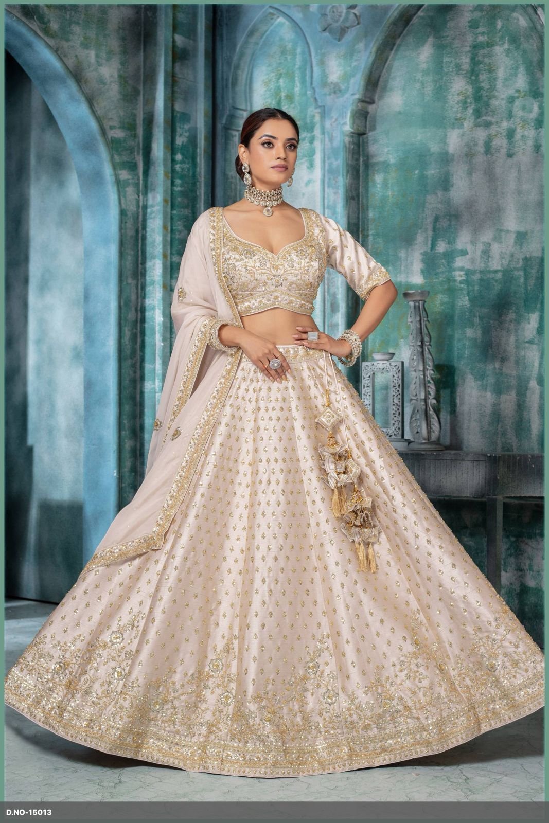 Designer Wedding Chaniya Choli with Heavy Embroidery & Dupatta (4 Colors)
