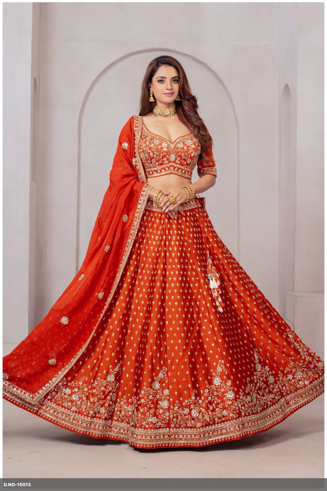 Designer Wedding Chaniya Choli with Heavy Embroidery & Dupatta (4 Colors)