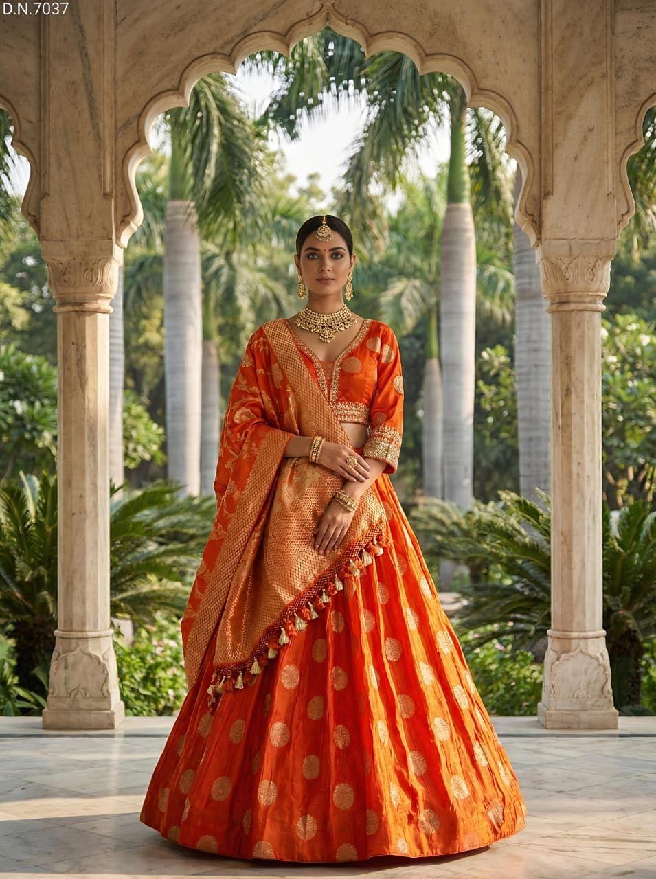 Designer Silk Chaniya Choli with Zari Weaving & Rich Dupatta (5 Colors)