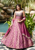 Wine pink printed Chaniya Choli with designer blouse and dupatta