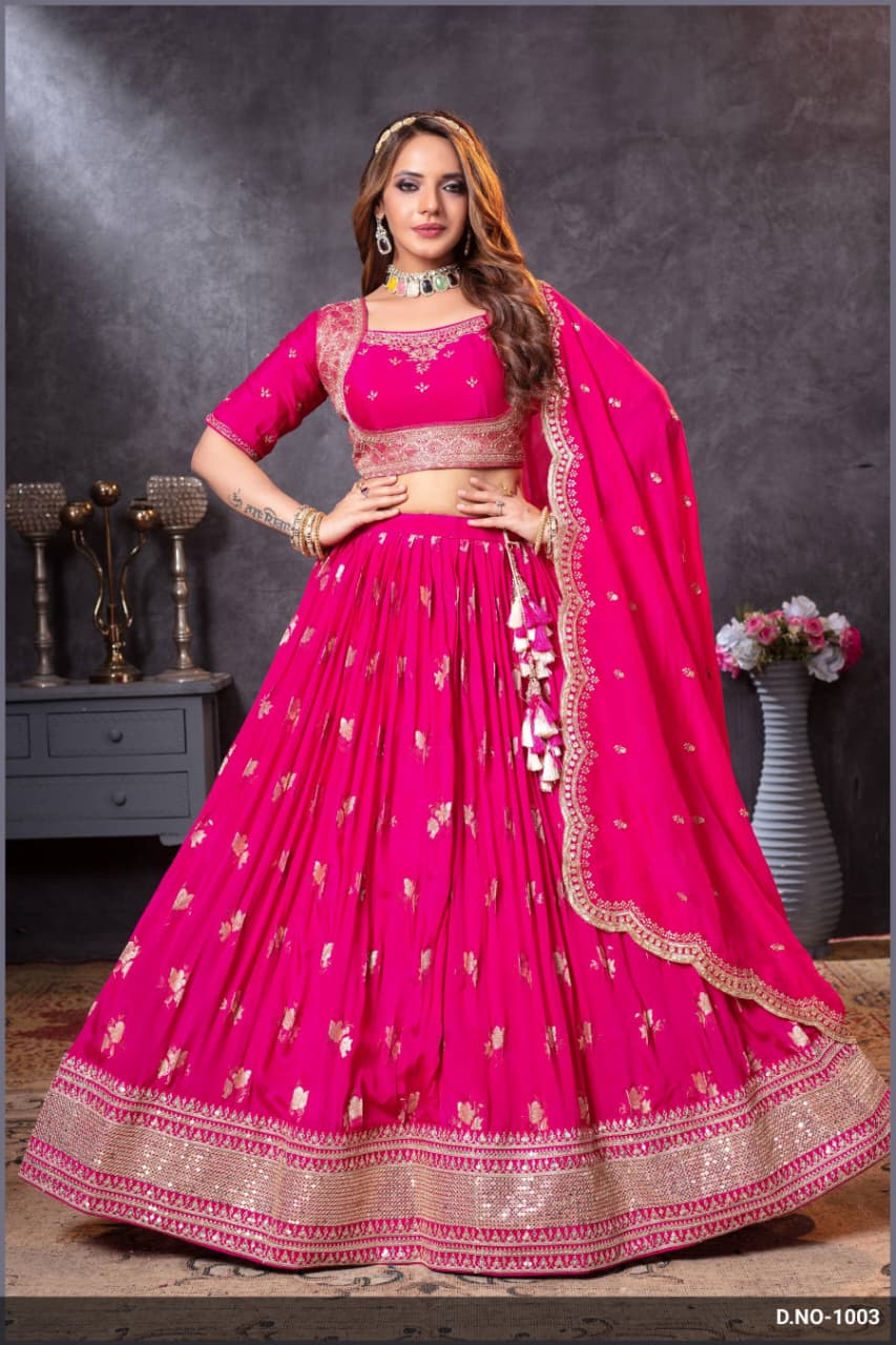 Premium Silk Zari Weaving Chaniya Choli with Designer Dupatta for Wedding & Navratri