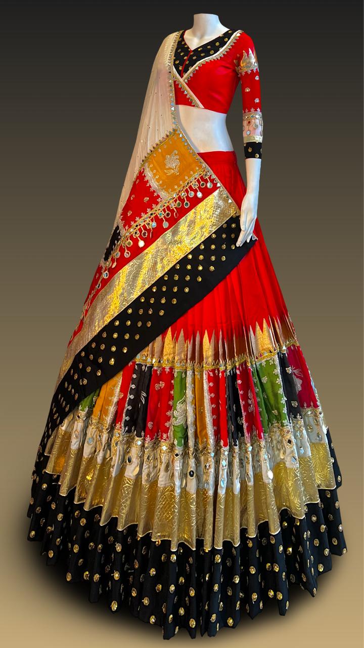 Designer multicolor embroidered Chaniya Choli for Navratri 2026